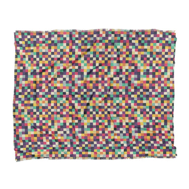 Pixel Mosaic Multicolor Midtone in King (104" x 88") Size