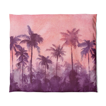 Sunset Palms Pink & Purple in King (104" x 88") Size