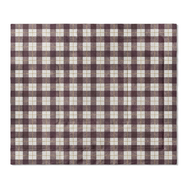 Wallace Plaid Maroon & Gold in King (104" x 88") Size