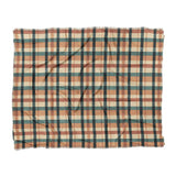 Brenton Plaid Taupe Teal in King (104" x 88") Size