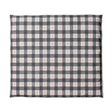 Wallace Plaid Navy & Red in King (104" x 88") Size