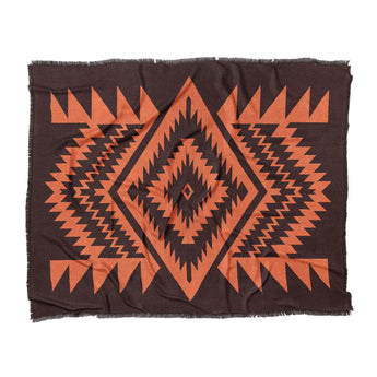 Reyno Orange & Maroon in King (104" x 88") Size