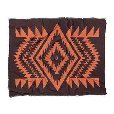 Reyno Orange & Maroon in King (104" x 88") Size