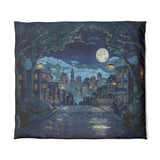 8 Bit Uptown Twilight Skyline in King (104" x 88") Size