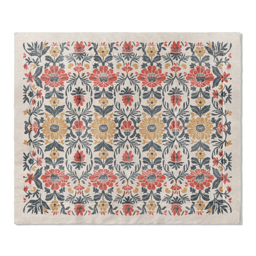Corriana Navy & Red in King (104" x 88") Size