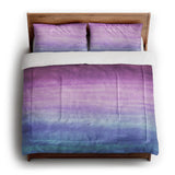 Imogen Watercolor Blue & Purple Ombre in King (104" x 88") Size