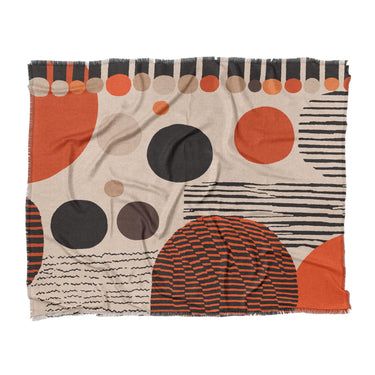 Charl Orange & Taupe in King (104" x 88") Size