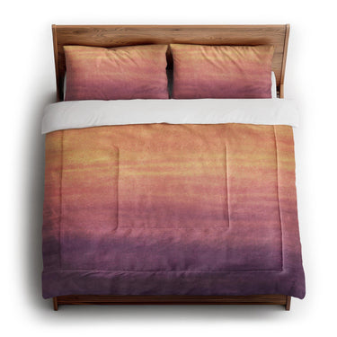 Imogen Watercolor Orange & Purple Ombre in King (104" x 88") Size