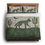Desert Coyote Forest & Moss Green in King (104" x 88") Size