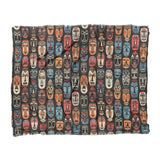 Tribal Masks in King (104" x 88") Size