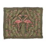 Flamingo Friends Sage Green in King (104" x 88") Size