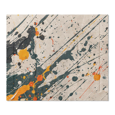 Jason Dark Teal & Orange in King (104" x 88") Size