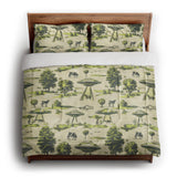 UFO Cow Abduction Toile in King (104" x 88") Size