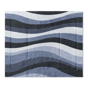 Sinuous Navy Monochrome in King (104" x 88") Size