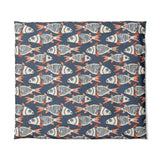 Tribal Fish in King (104" x 88") Size