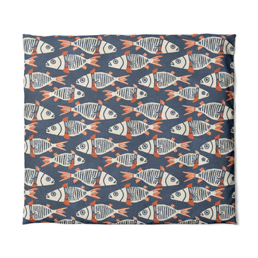 Tribal Fish in King (104" x 88") Size