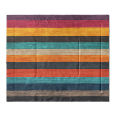 Brush Stripes Multicolor in King (104" x 88") Size