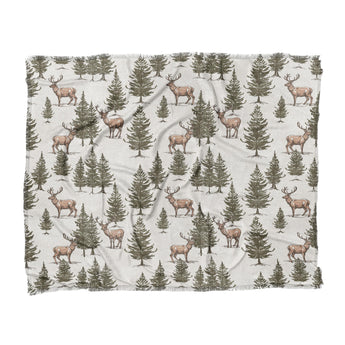 Forest Deer in King (104" x 88") Size