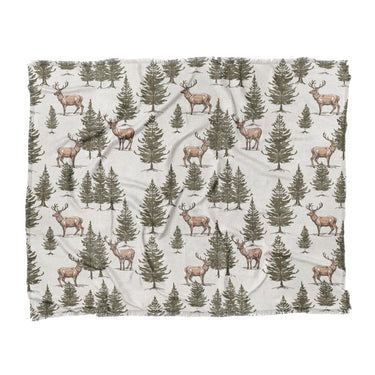 Forest Deer in King (104" x 88") Size
