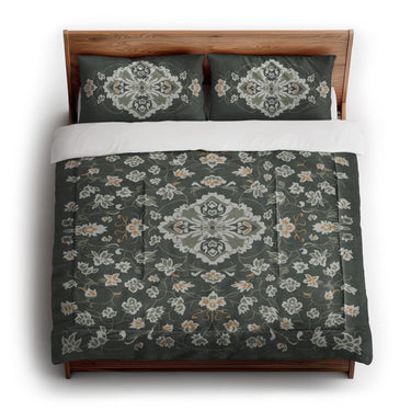 Fenwick Green & Orange in King (104" x 88") Size