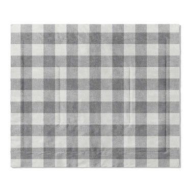 Buffalo Plaid Light Grey in King (104" x 88") Size