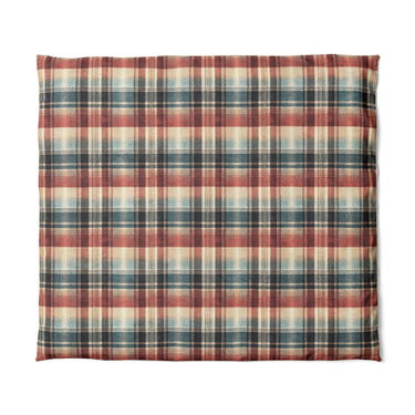 Monaghan Plaid Blue & Red in King (104" x 88") Size
