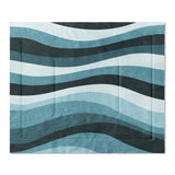 Sinuous Teal Monochrome in King (104" x 88") Size