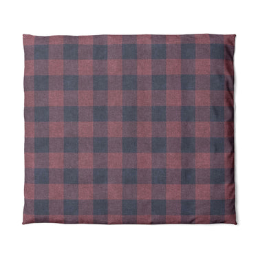 Buffalo Plaid Maroon & Navy in King (104" x 88") Size