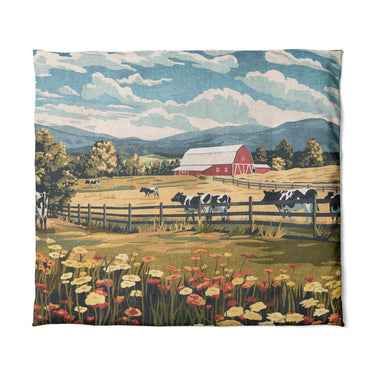 Vermont Spring Farmlife in King (104" x 88") Size