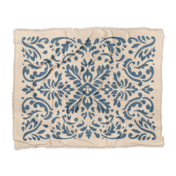 Floranna Ivory & Blue in King (104" x 88") Size
