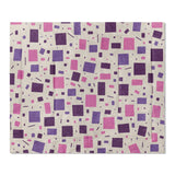 Geometric Confetti Purple & Pink in King (104" x 88") Size