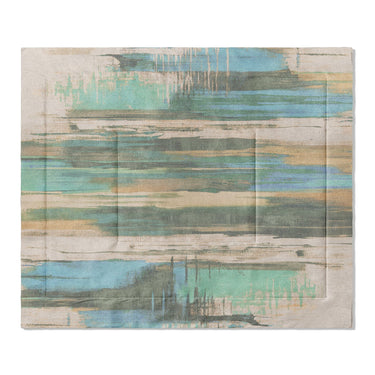 Jörgan Teal & Taupe in King (104" x 88") Size