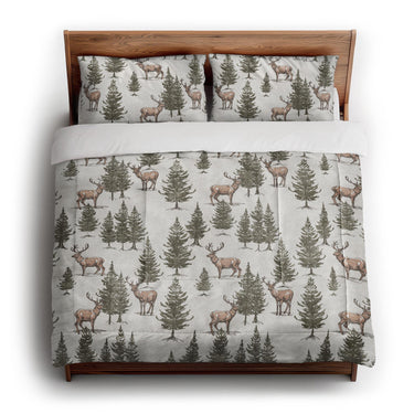 Forest Deer in King (104" x 88") Size