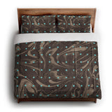 Acid Burn Brown & Carolina Blue in King (104" x 88") Size