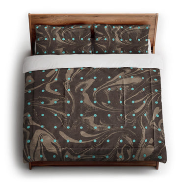 Acid Burn Brown & Carolina Blue in King (104" x 88") Size