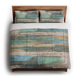 Jörgan Teal & Taupe in King (104" x 88") Size