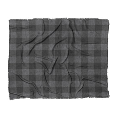 Buffalo Plaid Charcoal Black in King (104" x 88") Size