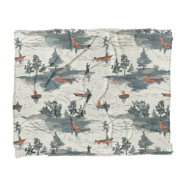 Gone Fishing in King (104" x 88") Size