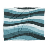 Sinuous Teal Monochrome in King (104" x 88") Size