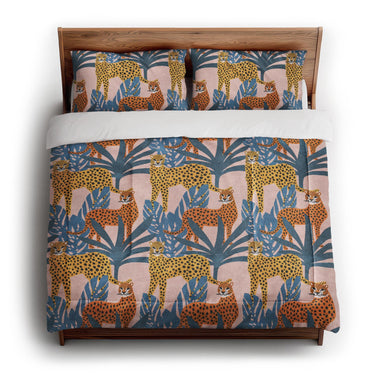 Tropical Cheetahs in King (104" x 88") Size