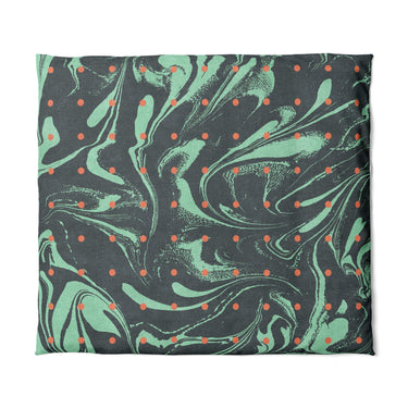 Acid Burn Teal & Orange in King (104" x 88") Size