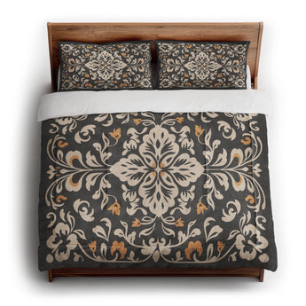 Annette Vintage Black & Yellow in King (104" x 88") Size