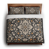 Annette Vintage Black & Yellow in King (104" x 88") Size