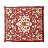 Annette Red & Ivory in King (104" x 88") Size