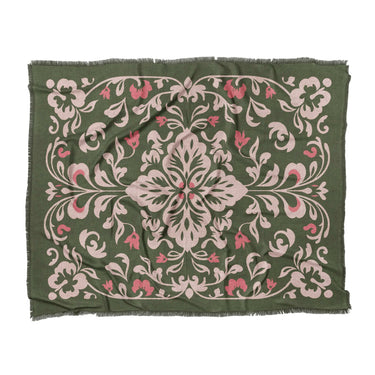 Annette Green & Coral in King (104" x 88") Size