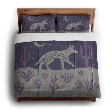 Desert Coyote Eggplant & Dusty Purple in King (104" x 88") Size