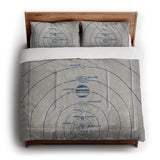 Solar System Blue & Ivory in King (104" x 88") Size