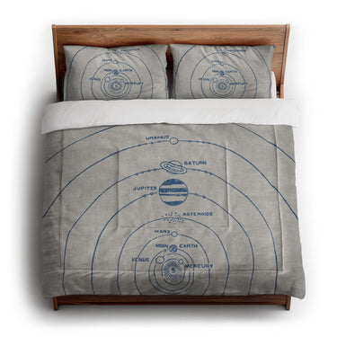 Solar System Blue & Ivory in King (104" x 88") Size