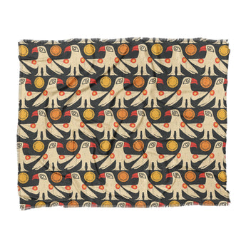 Tribal Birds Black in King (104" x 88") Size