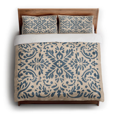 Floranna Ivory & Blue in King (104" x 88") Size